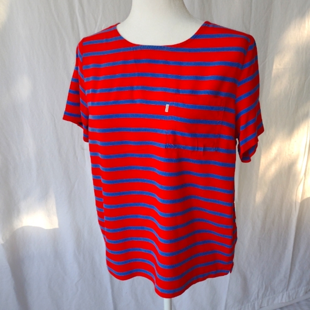 Levi's Striped Top in Red and Blue Size Medium